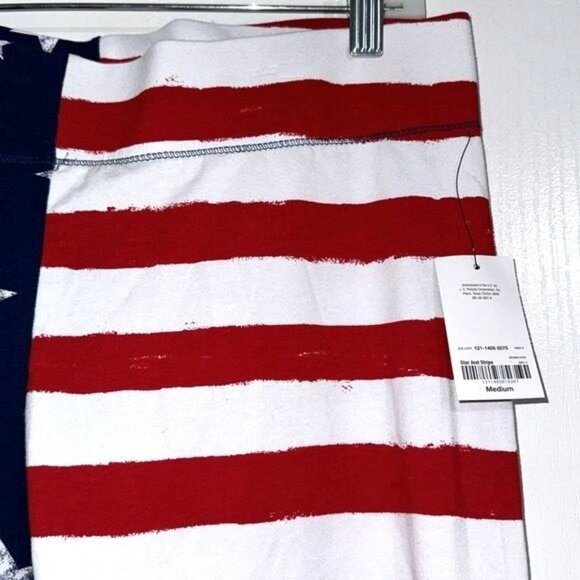 Patriotic American Flag Leggings Stars & Stripes Design Medium - Picture 2 of 8